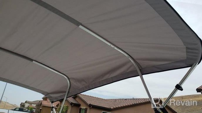 img 1 attached to 🚤 Seamander 3 Bow Bimini Top Boat Cover: Waterproof Sun Shade with Aluminum Frame & Rear Support Pole review by Bobby Cantu