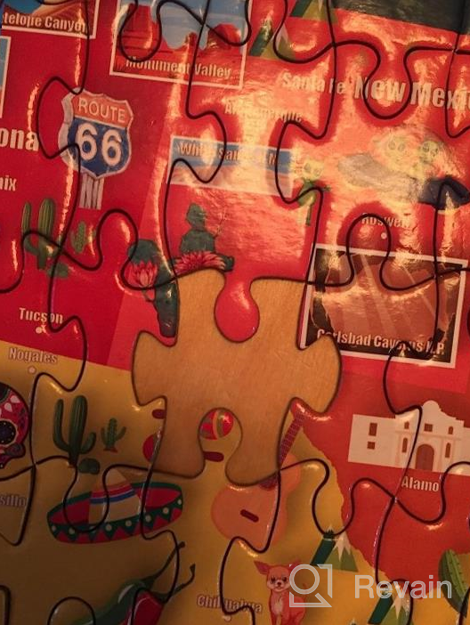 img 1 attached to Think2Master United States Map 250 Pieces Jigsaw Puzzle Fun Educational Toy For Kids, School & Families. Great Gift For Boys & Girls Ages 8+ To Stimulate Learning Of USA. Size: 14.2” X 19.3” review by Julie Braaten