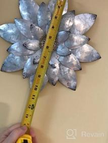 img 6 attached to Элегантный металлический декор солнечного цветка для внутренних и наружных пространств: подвесные цветочные скульптуры EASICUTI размером 12 дюймов