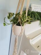 img 1 attached to Add Vibrant Greenery To Your Home With ZOUTOG'S Set Of 4 Handcrafted Macrame Plant Hangers review by Maurice Jimenez