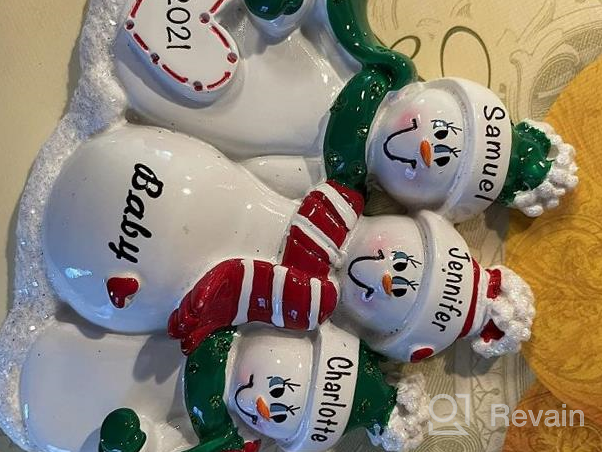 img 1 attached to Expecting Parents Christmas Ornament 2022 – Baby On Board Polyresin Keepsake – Family Of 4 Personalized First Pregnancy Gift. review by Jennifer Pimentel