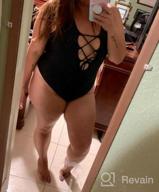 img 1 attached to Turn Heads At The Beach With SHEKINI'S Lace-Up V-Neck High-Cut Swimsuit review by Carla Gallegos
