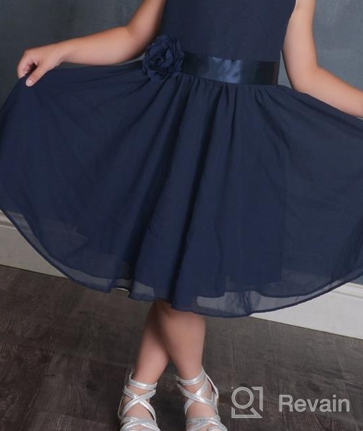 img 1 attached to Stylish Chiffon Summer Ruffled Bridesmaid Dresses for Girls - Perfect Wedding Attire review by Amy Smotherman