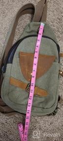 img 8 attached to Unisex Canvas Sling Backpack Crossbody Shoulder Bag For Casual Rucksack Use