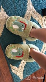 img 6 attached to 🦖 Cozy Dinosaur Indoor Slippers: Winter Anti-Slip Shoes for Boys