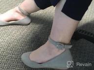 img 1 attached to Women'S Low Wedge Flat Shoes With Adjustable Ankle Strap Buckle And Pointed Toe - DailyShoes review by Justin Cranford