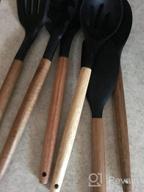 картинка 1 прикреплена к отзыву 🥄 Deedro 7 Piece Silicone Kitchen Utensils Set with Acacia Wooden Handle - High Heat Resistant Cooking Tools, Khaki от Mike Shah