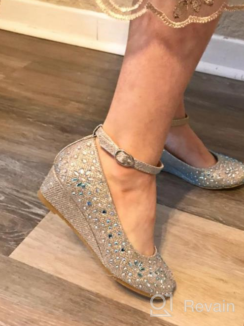 img 1 attached to 👠 Shimmer in Style with Furdeour Pageant Sparkly Wedding 02Silver Girls' Shoes: Glamorous Footwear for Special Occasions review by Maria Hase