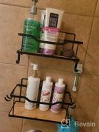 img 1 attached to Wall Mount Bamboo Shower Caddy Organizer With 6 Hooks - Natural, Self-Adhesive, Waterproof & Rustproof Storage Rack For Bathroom And Kitchen - No Drilling Required (2 Pack) review by George Mendoza