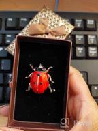 img 1 attached to Ladybug Vegetable Leaf Crystal Enamel Brooch Pin Women Jewelry Gift Collection Accessories review by Yousef Clark