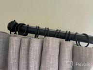 img 1 attached to Black 28Pcs 1.5" Inner Diameter Drapery Eyelet Sliding Curtain Rings With Pin-On Hooks review by Justin Ott