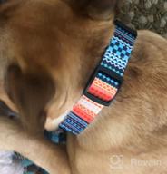 img 1 attached to Mycicy Nylon Dog Collar With Bohemia Floral Tribal Geometric Patterns - Adjustable Soft Ethnic Style Collar For Small Medium Dogs review by Duane Kaul