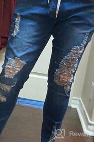 img 5 attached to Effortlessly Trendy: Aodrusa Women'S Drawstring Ripped Jeans For A Distressed Look