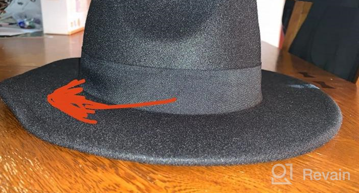 img 1 attached to Jastore Kids Girls Boys Classic Wide Brim Bowknot Floppy Fedora Hat: Stylish Wool Felt Bowler Cap for Children review by Jeff Shapiro