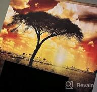 img 1 attached to African Tree Animal Print Nature Landscape Wall Tapestry Extra Large, Bedroom Room Dorm Office Home Decoration Fabric Art Sheet Blanket 71 X 90 Inches review by Sean Andrews