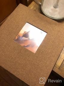 img 5 attached to Большой самоклеящийся фотоальбом с льняной обложкой - включает страницы для фотографий 3X5, 4X6, 5X7 и 8X10. Магнитный альбом для вырезок DIY с 40 пустыми страницами и металлической ручкой (красный, 11X10,6 дюйма)