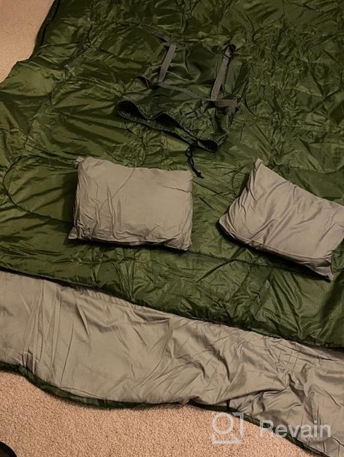 img 1 attached to Experience Ultimate Comfort With CANWAY Double Sleeping Bag - Lightweight And Waterproof For Couples And Teens On Camping, Backpacking, And Hiking Trips review by Treyshaun Clena
