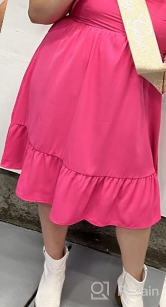 img 1 attached to Summer Women'S Dress With Sweetheart Neckline, Puff Sleeves, Ruffles, A-Line, Casual Loose Flowy Swing, And Mini Length For A Cute And Chic Look By BELONGSCI review by Darren Anderson