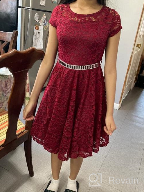 img 1 attached to BluNight Collection Dresses - Burgundy Girls' Clothing 19JK88S review by Ogunjemilusi Cheatham