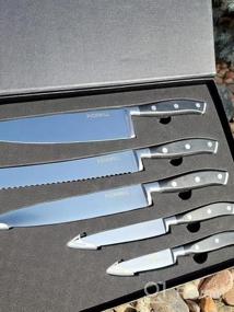 img 7 attached to Совершенствуйте свои кулинарные навыки с набором ножей шеф-повара PICKWILL'S из 5 предметов из высокоуглеродистой нержавеющей стали