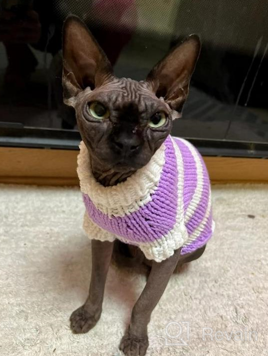 img 1 attached to Adorable Winter Sweater Shirts For Hairless Cat Breeds: Bonaweite Christmas Turtleneck Vest Clothes! review by Collin Donahue