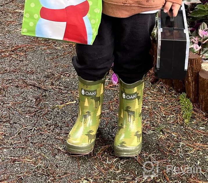 img 1 attached to OAKI Rubber Boots with Handles: Trendy Outdoor Shoes for Toddler Boys review by Dave Tapia