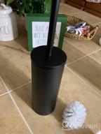 img 1 attached to Stylish And Durable Gricol Freestanding Toilet Brush Holder With 2 Brush Heads And Long 304 Stainless Steel Handle - Perfect For Bathroom Cleansing review by Brittany Howard