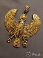 img 1 attached to Mgutillart 18K Gold Stainless Steel Egyptian Horus Eagle Hip-Hop Pendant Necklace review by Bobby Inappropriate