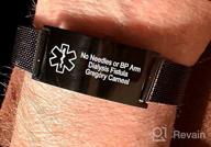 img 1 attached to Adjustable Stainless Steel Mesh Medical ID Bracelets with Free Engraving for Men, Women & Kids - VNOX Emergency Wristband review by Anthony Woolley