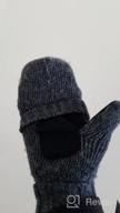 img 1 attached to ViGrace Winter Knitted Convertible Fingerless Gloves Wool Mittens Warm Mitten Glove For Women And Men review by Tracey Bacon