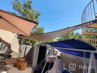 img 1 attached to Amgo 12' X 12' X 12' Beige Triangle Sun Shade Sail Canopy Awning - Commercial Heavy Duty 260 GSM - 5 Years Warranty review by Srinivasan Bennett