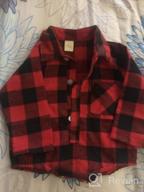 img 1 attached to Newborn Baby Red Plaid Long Sleeve Flannel Shirt - Winter Fall Clothes For Boys & Girls review by Joshua Beaule