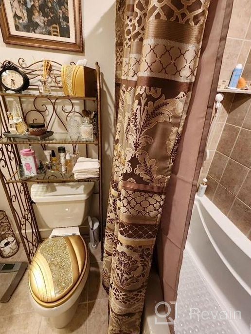 img 1 attached to Biscaynebay 72X72 Brown Water Resistant Shower Curtain Liner - Rust Resistant Grommets, Weighted Bottom Hem & Machine Washable review by Brooke Daniels