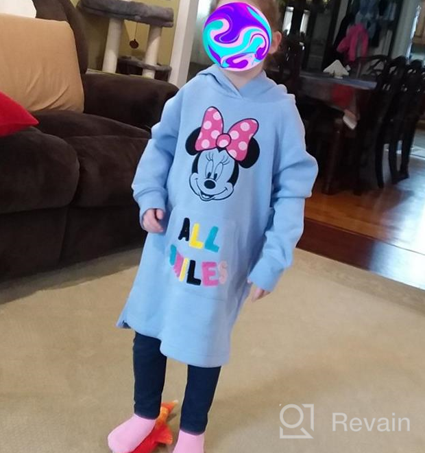 img 1 attached to Girls' Disney Star Wars Marvel Frozen Princess Fleece Hooded Dresses - Spotted Zebra Collection review by Stephanie Butler