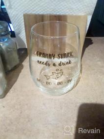 img 7 attached to Quirky Nana Shark Stemless Wine Glass With Hilarious Design - Perfect Gift For Grandma'S Special Occasions