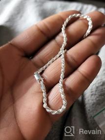 img 5 attached to Miabella Sterling Italian Diamond Cut Bracelet Girls' Jewelry