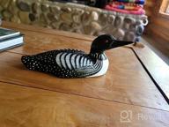 img 1 attached to CVHOMEDECO Hand-Engraved And Painted Wooden Duck Figurine - Rustic Farmhouse Decor Accent, 10-1/4 Inches review by Natasha Meyer