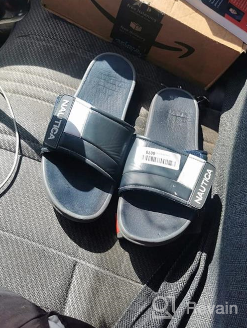 img 1 attached to Nautica Men's Athletic Adjustable Comfort Sandal in Grey, Size 11 - Athleisure Shoes review by Brian Smith