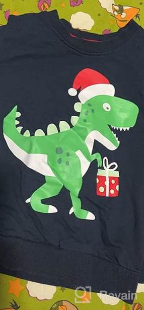 img 1 attached to 🦖 Dinosaur Graphic Boys' Toddler Sweatshirts: Pullovers, Hoodies & Sweatshirts for Fashionable Clothing review by John Arsov