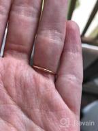 img 1 attached to 14K Gold Plated Skinny Hammered Stacking Ring Set For Women Girls - Size 4 To 9 review by Aaron Wood