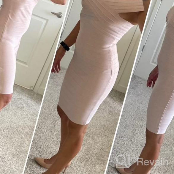 img 1 attached to Meilun Women'S Off Shoulder Bandage Dress: Perfect For Parties, Weddings & Guests! review by Amber Jensen