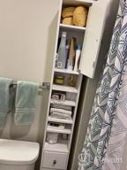 img 1 attached to White Bathroom Tall Cabinet With Drawer & Shelves - Haotian BZR34-W review by Jason Sergeantson