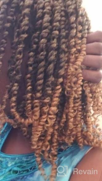 img 1 attached to Passion Twist Hair - 8 Packs 16 Inch Pretwisted Passion Twist Crochet Hair For Women, Pre-Looped Passion Twists Braiding Synthetic Hair Crochet Passion Twist Hair Extensions (16 Inch (Pack Of 8), 350#) review by Julia Lewis