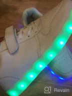 img 1 attached to 👟 Upgrade your Kids' Style with Wooowyet LED Sneakers for Boys and Girls - Hook&amp;Loop, Low Light Up, USB Rechargeable Shoes review by Ryan Brady