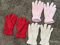 img 1 attached to Ultimate Winter Warmth: 3 Pairs of Kids Fleece Gloves for Boys and Girls review by Steven Doty