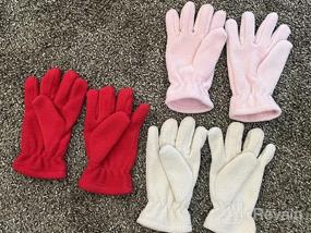 img 6 attached to Ultimate Winter Warmth: 3 Pairs of Kids Fleece Gloves for Boys and Girls
