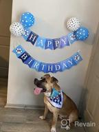 img 1 attached to Celebrate Your Pup'S Big Day With TCBOYING'S 11-Piece Dog Birthday Set – Blue Bandana, Hat, Scarf, Flags, Balloons & More! review by Raysean Forth