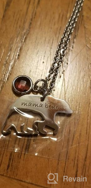 img 1 attached to Youfeng Mama Bear Necklace: Stunning Birthstone Pendant Jewelry for Strong Women and Girls review by Alyssa Bell