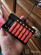 img 1 attached to EBL 8-Pack Rechargeable Lithium AA Batteries With Smart Charger - Long-Lasting 1.5V AA Li-Ion Batteries review by Kyle Ziegler
