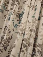 img 1 attached to 84 Inch Grey & Coral Floral Sheer Linen Curtains - H.VERSAILTEX Draperies For Living Room/Bedroom Window Treatment Grommet 2 Panels review by Lori Aguirre
